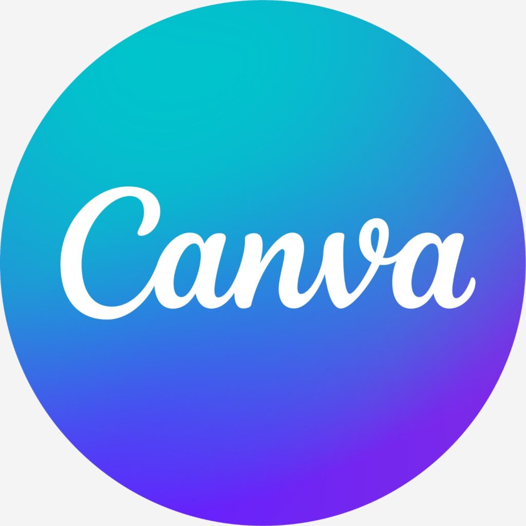 Logotipo azul degradado de Canva para IEN