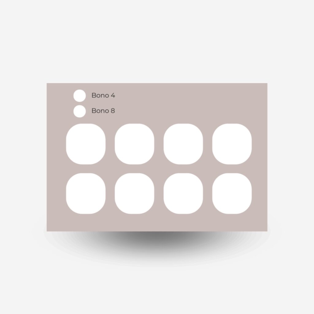 Modelo de Bono para sesiones de neuropsicología diseñado por IEN en color Terra